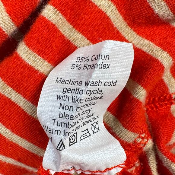 J.Crew Women’s XS Red Cream Stripe Comfy Pajamas Union Suit Onesie One Piece - Picture 7 of 8